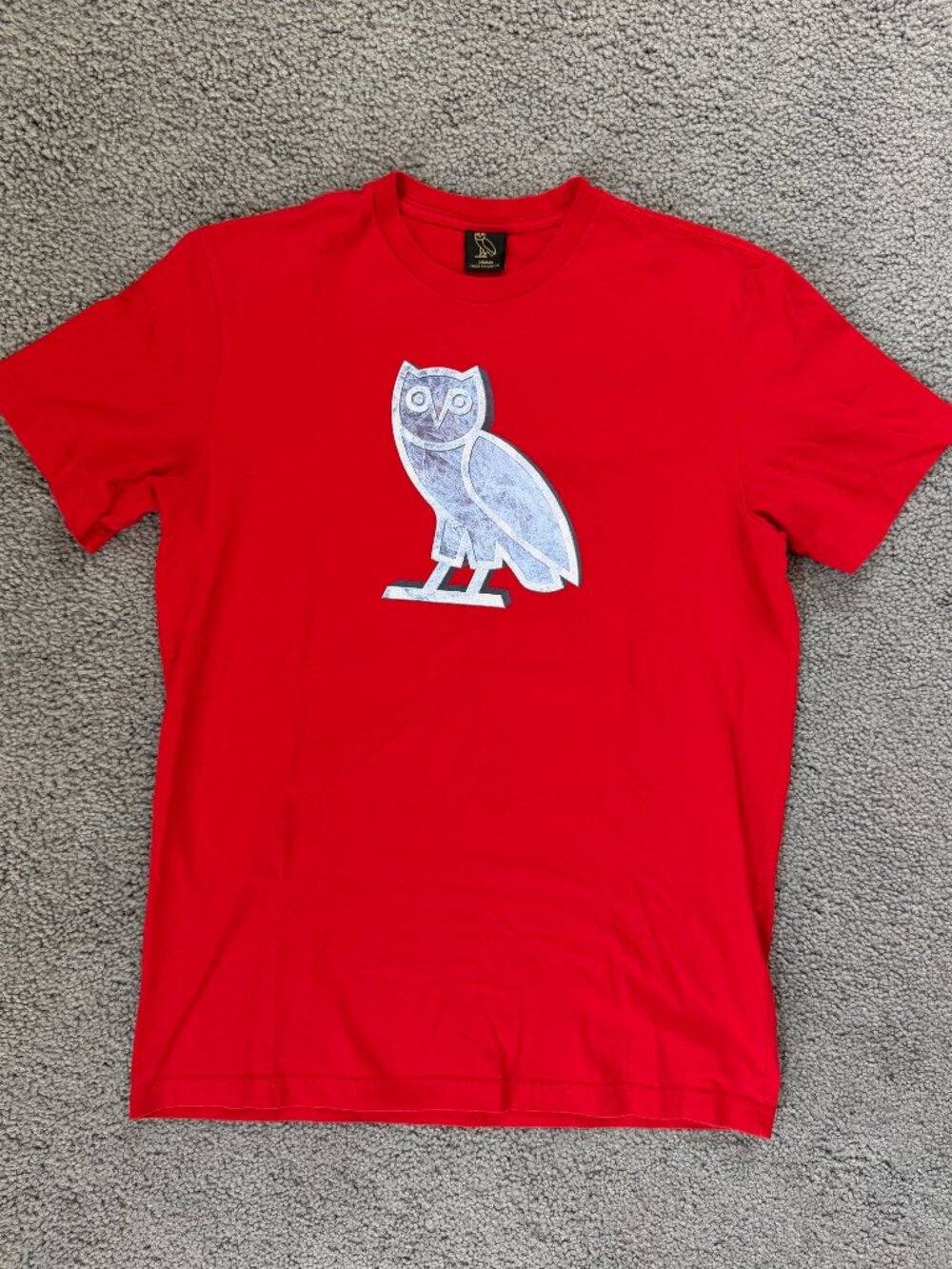 October's Very Own OVO Ice Sculpture T-Shirt Men's Sz. Medium, Red - NWOT Cond.